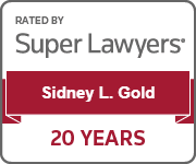Sid Gold Super Lawyers 20 years,
Awarded to Sidney L. Gold