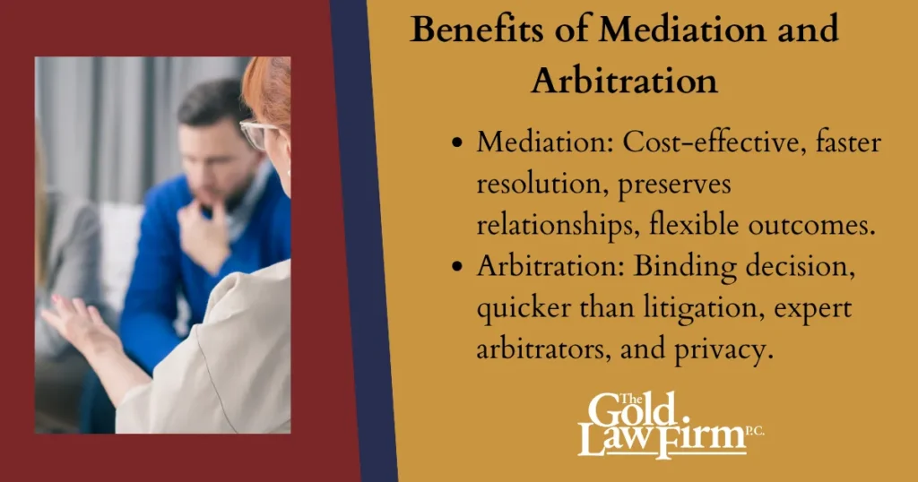 mediation and arbitration infographic