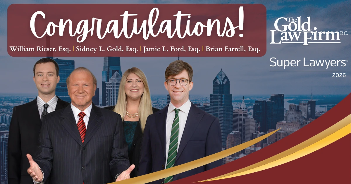 The Gold Law Firm attorneys selected to the 2026 Pennsylvania Super Lawyers and Rising Stars lists